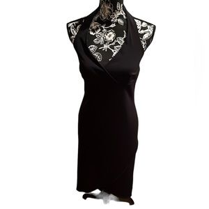 XOXO large sexy black halter dress with stretch fits 10-12 tag removed